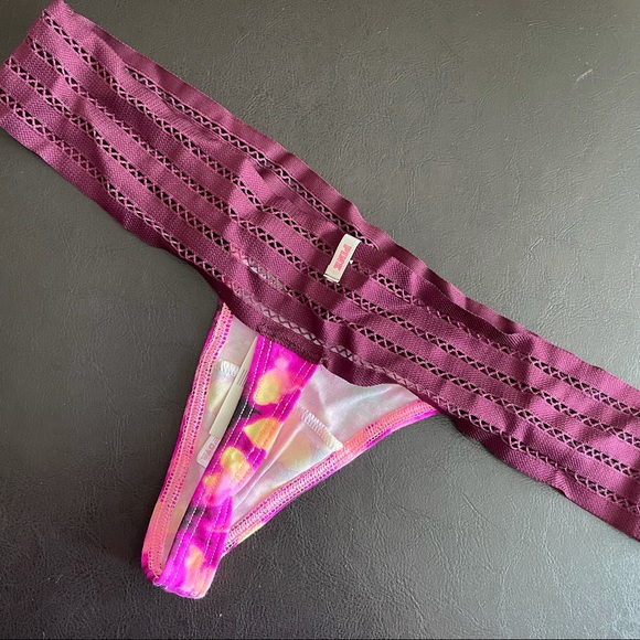 NWT PINK Extra Low Rise Thong - Picture 2 of 3